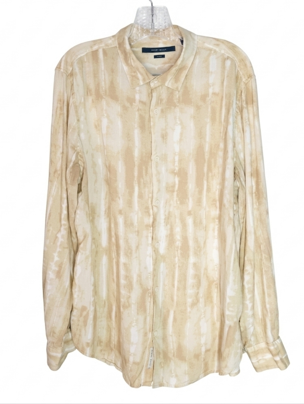 Perry Ellis Button-Up Shirt in Beige Wash